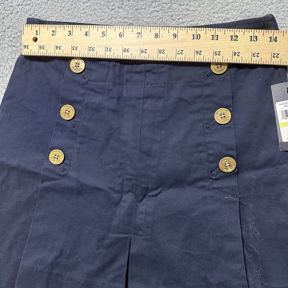 Tommy Hilfiger Women's Button-front Sailor Chino Skirt Sky Captain Old Money S 4 - Picture 3 of 10